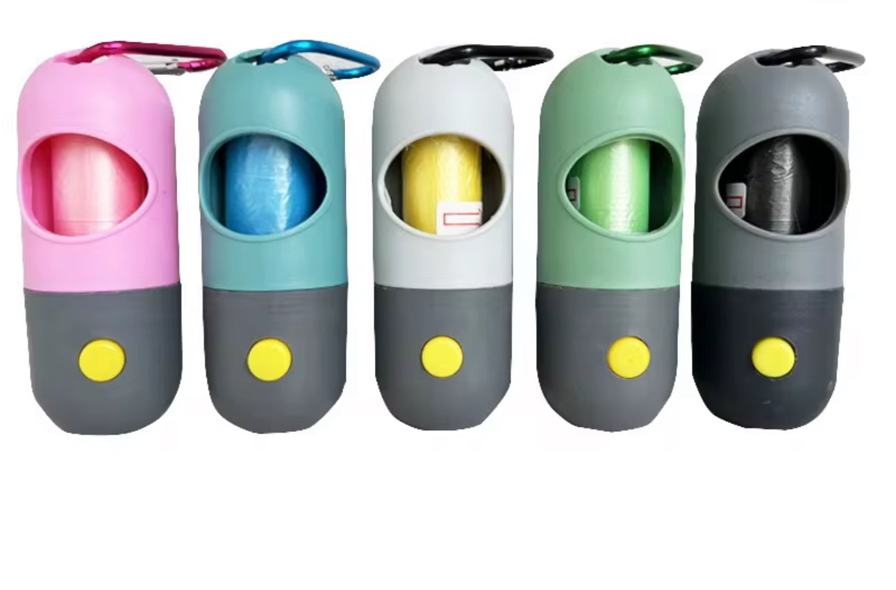 Poop Bag Dispenser with LED Flashlight*