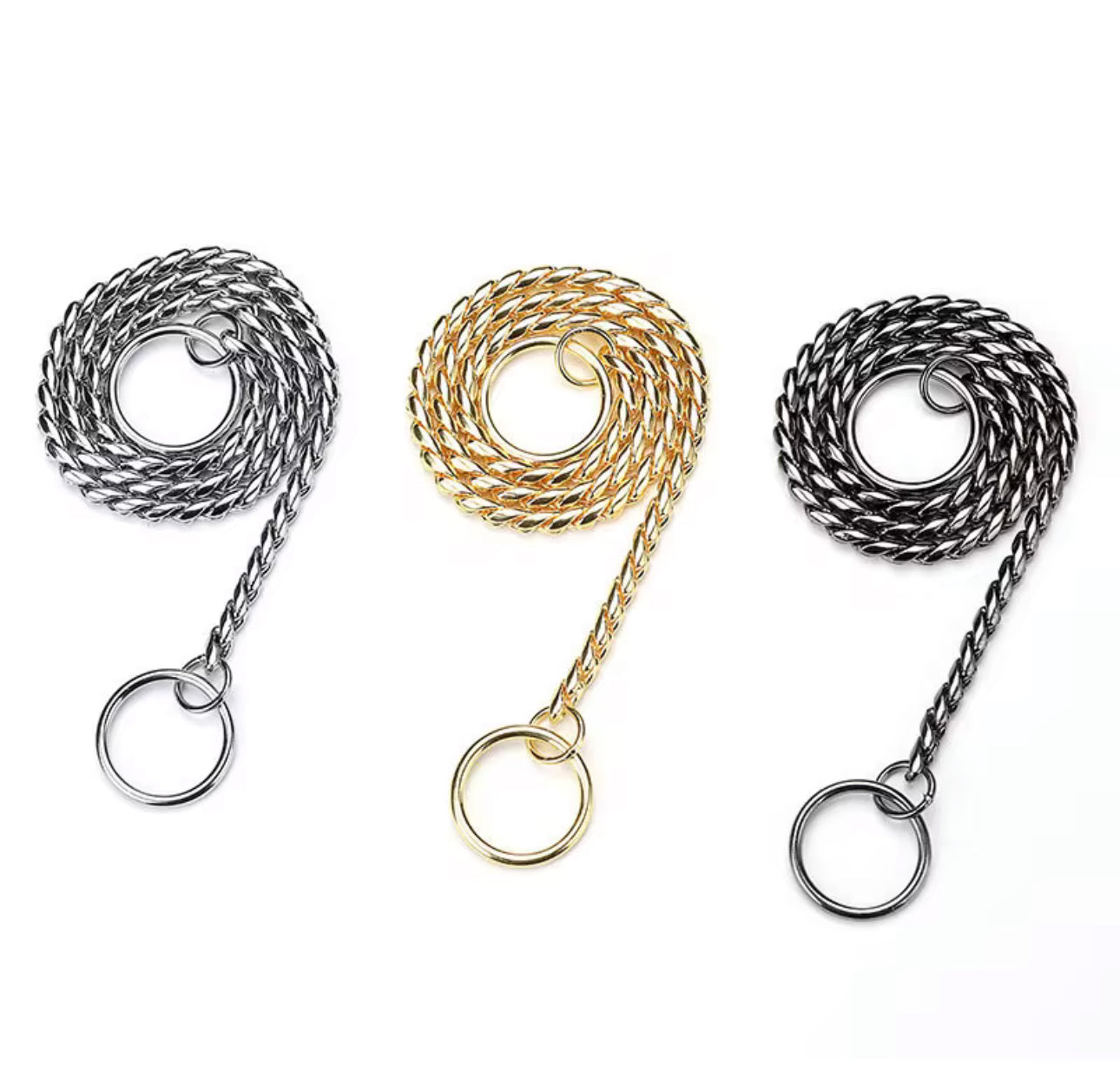FASHION DOG SNAKE CHAIN-LEASH TRAINING/CHAIN CHOKE