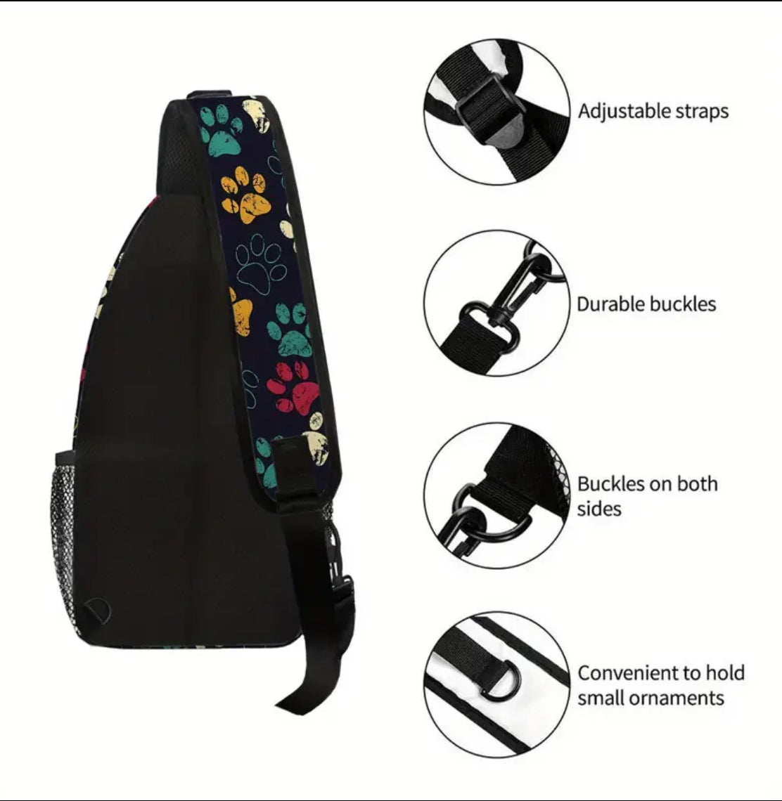 Puppy Print Crossbody Bag