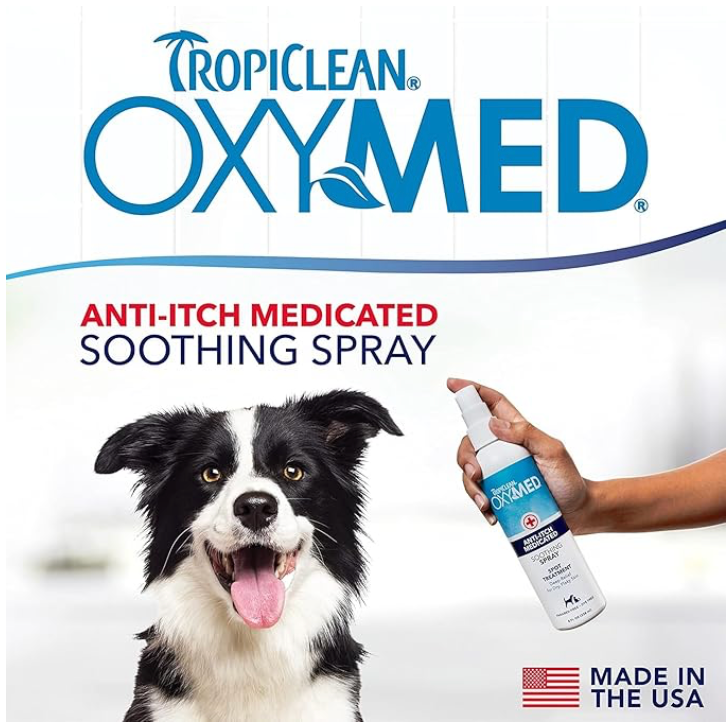 TROPICLEAN OXYMED ANTI-ITCH MEDICATED SPRAY FOR DOGS AND CATS