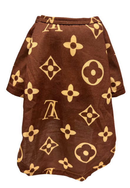 ELEGANT BROWN T-SHIRT LV STYLE