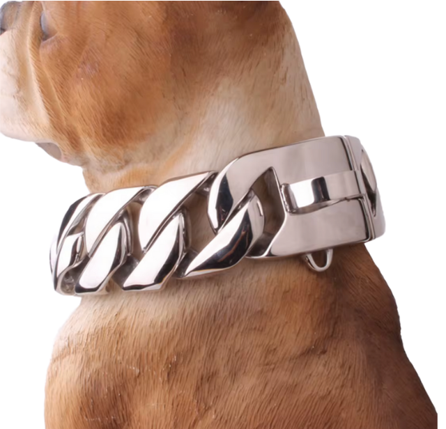 LUXURY CUBAN CHAIN COLLAR AND LEASH