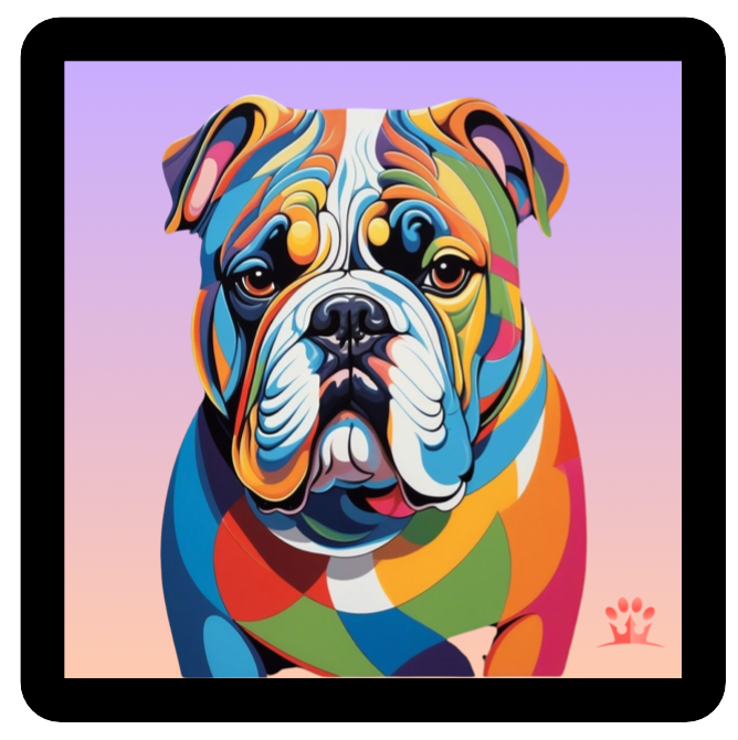 MULTICOLOR ENGLISH BULLDOG PATCH