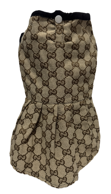 DOG LUXURY DRESS G BROWN