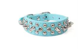ADJUSTABLE 1" LEATHER SPIKED DOG COLLAR