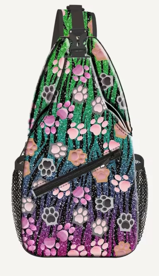 Puppy Print Crossbody Bag