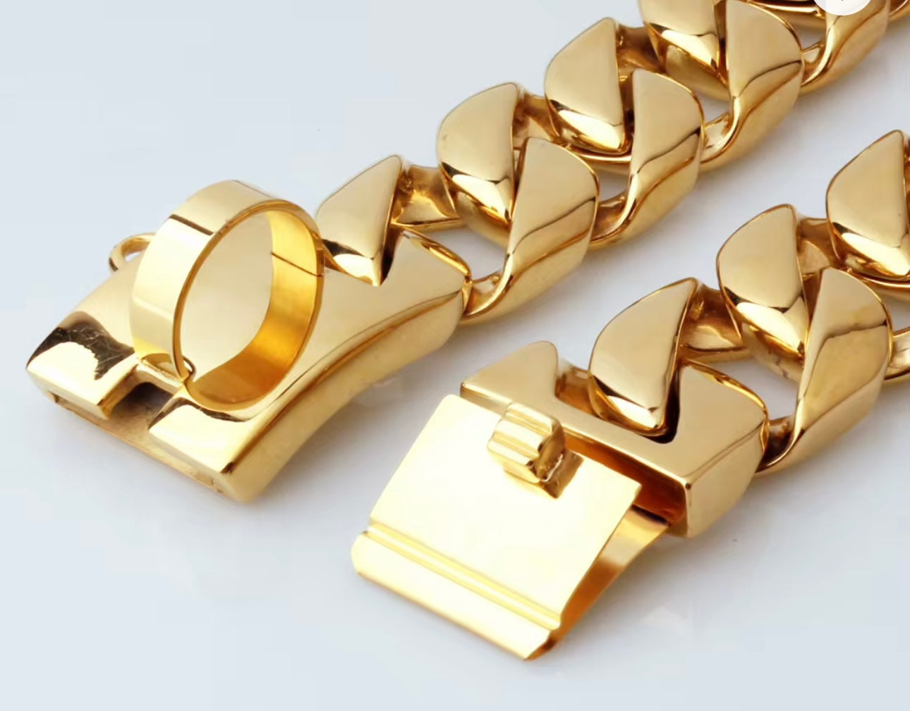 GOLD LUXURY CUBAN CHAIN COLLAR