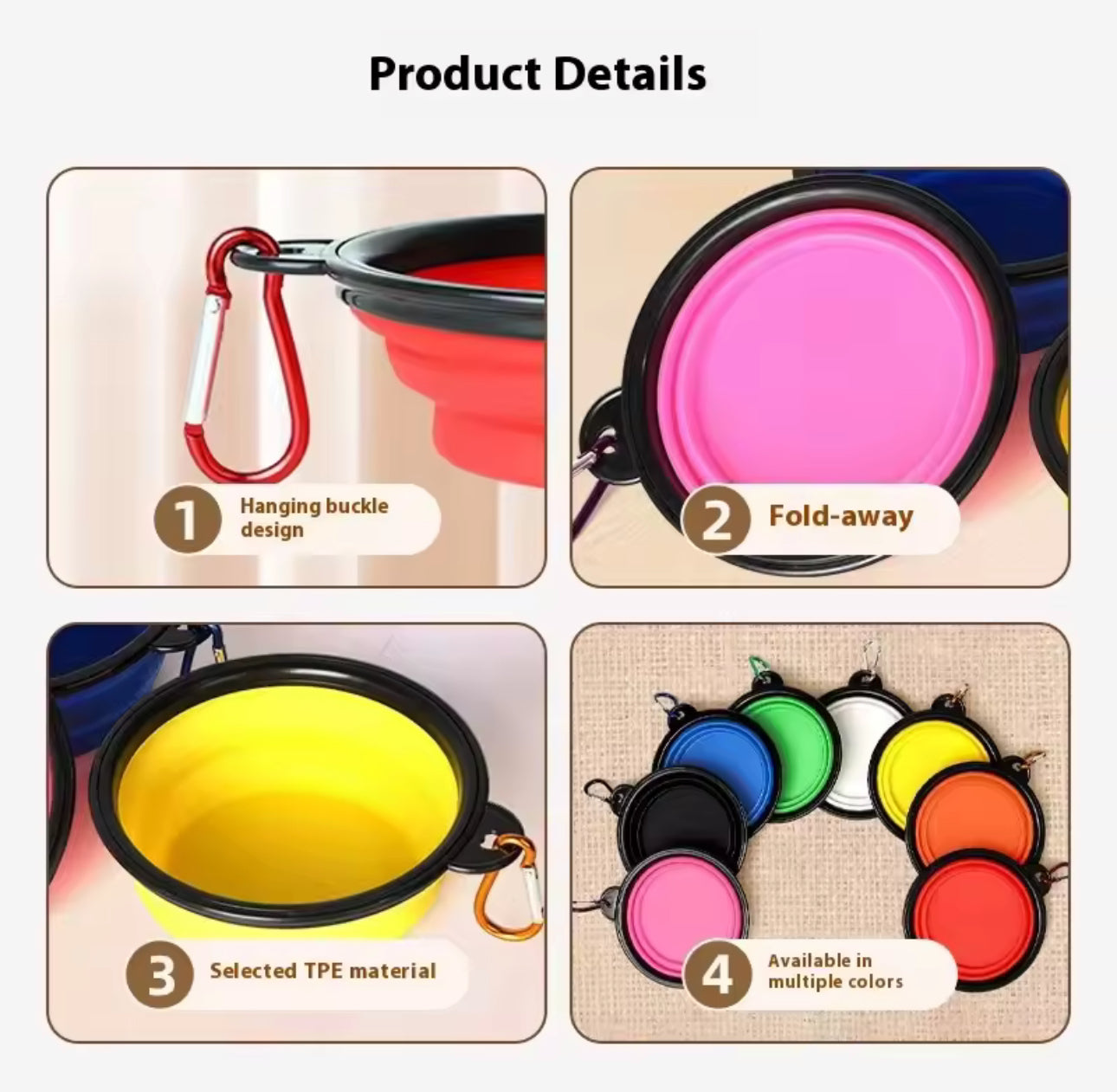 Pet Folding Silicone Bowl