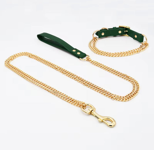 ⭐️NEW ITEM⭐️CHAIN COLLAR AND LEASH SET