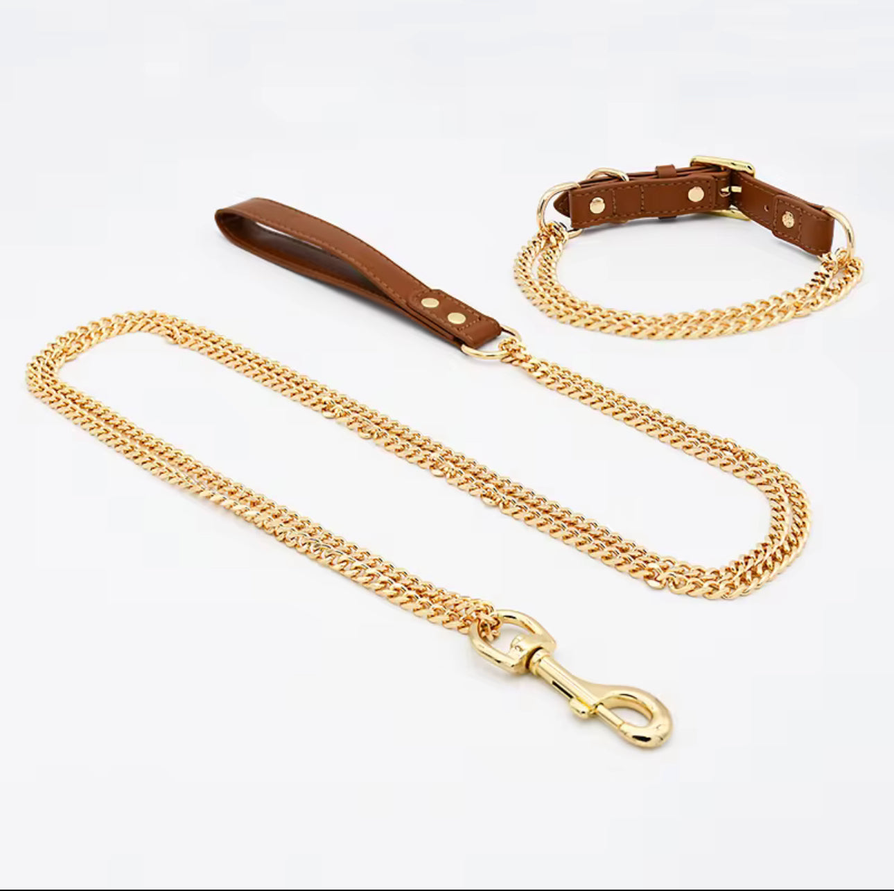 ⭐️NEW ITEM⭐️CHAIN COLLAR AND LEASH SET