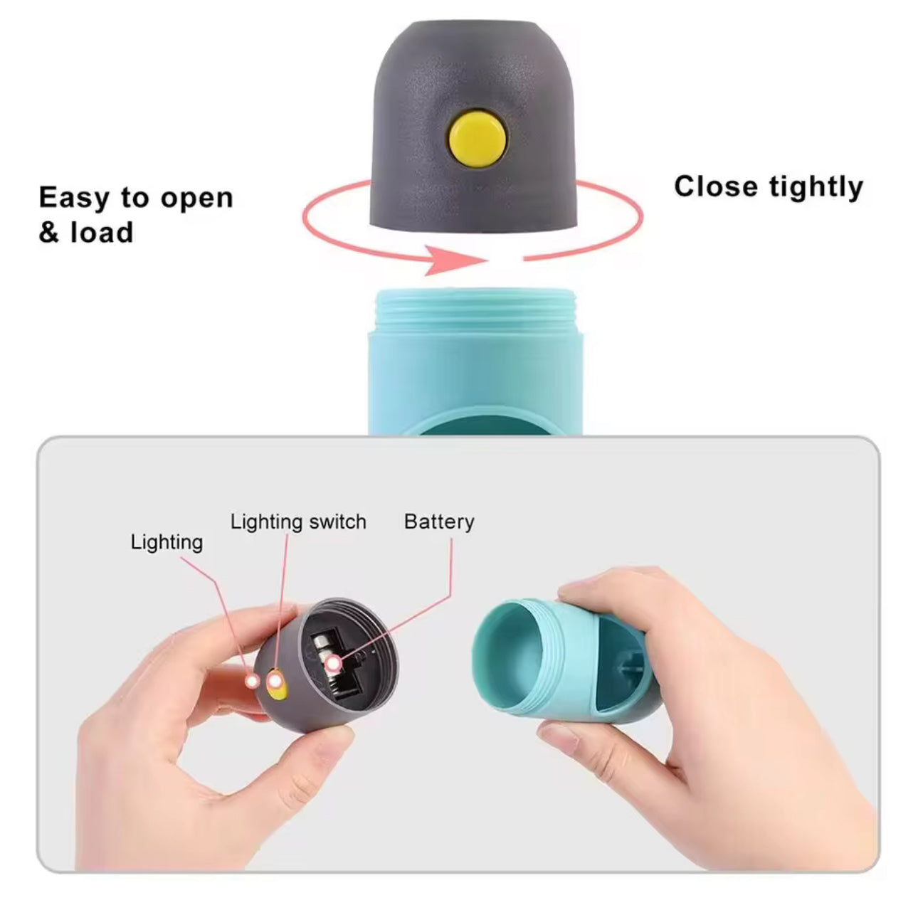 Poop Bag Dispenser with LED Flashlight*