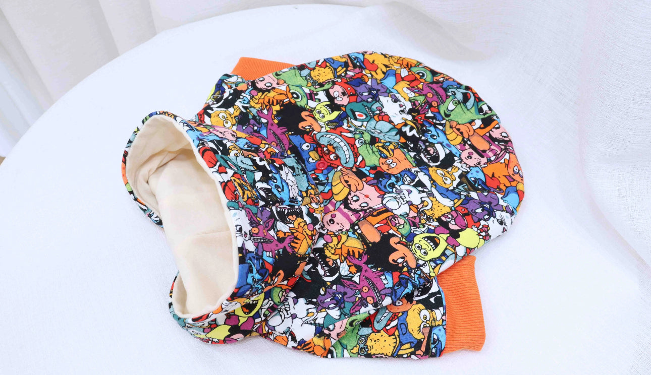 CARTOON REVERSIBLE DOG HOODIE