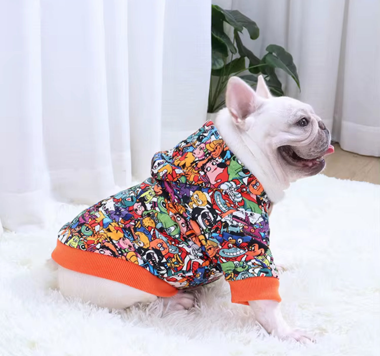 CARTOON REVERSIBLE DOG HOODIE