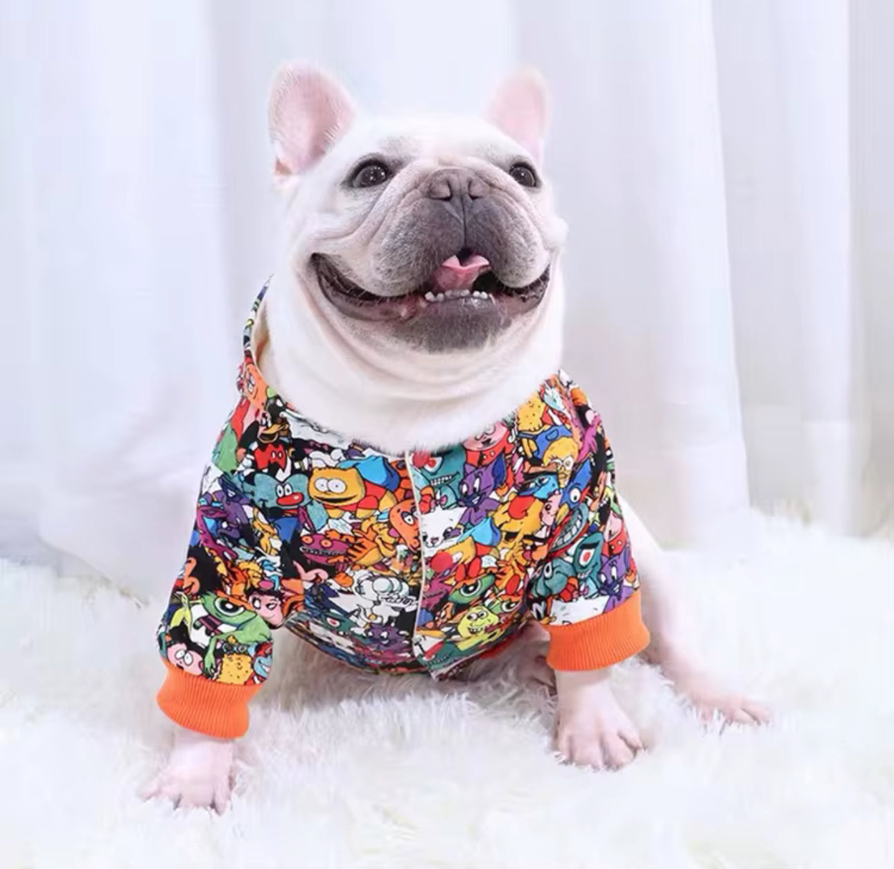 CARTOON REVERSIBLE DOG HOODIE