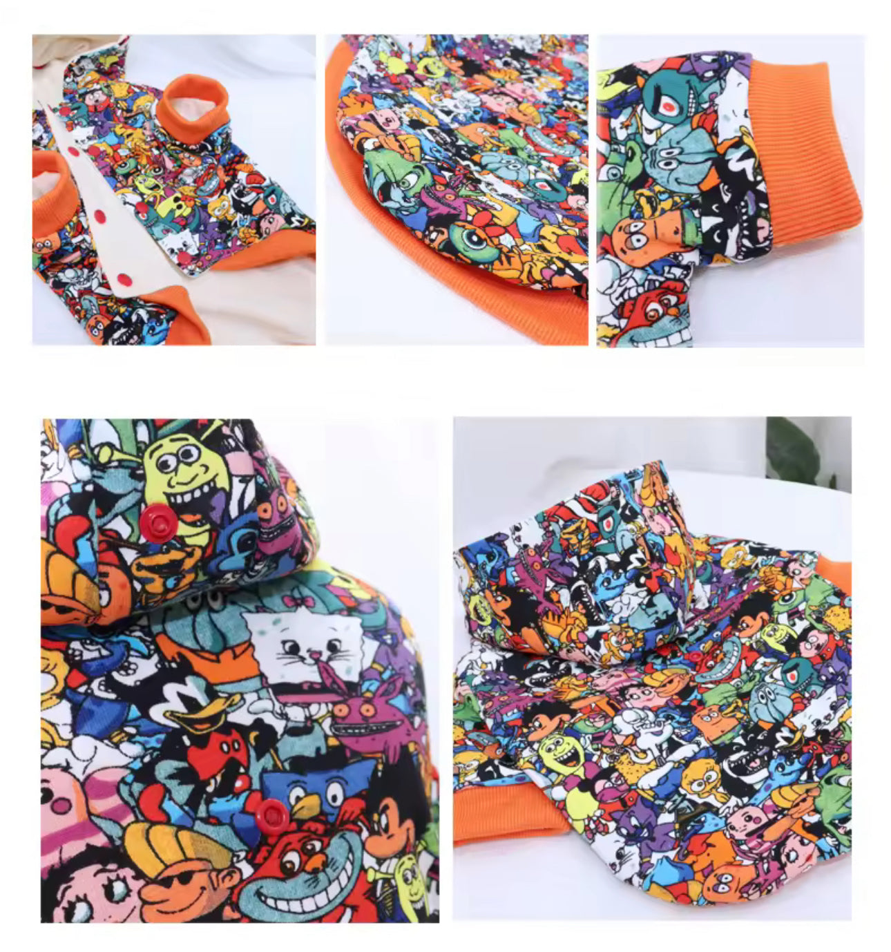 CARTOON REVERSIBLE DOG HOODIE