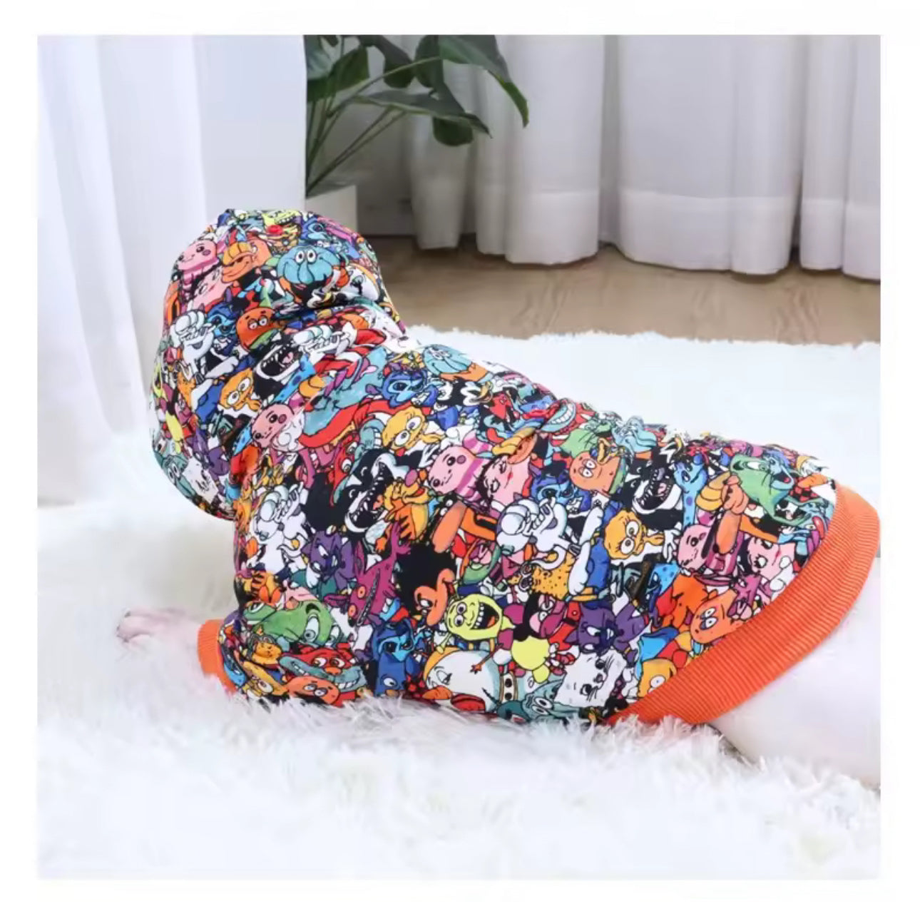 CARTOON REVERSIBLE DOG HOODIE