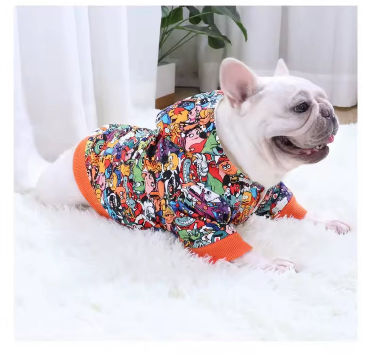 CARTOON REVERSIBLE DOG HOODIE