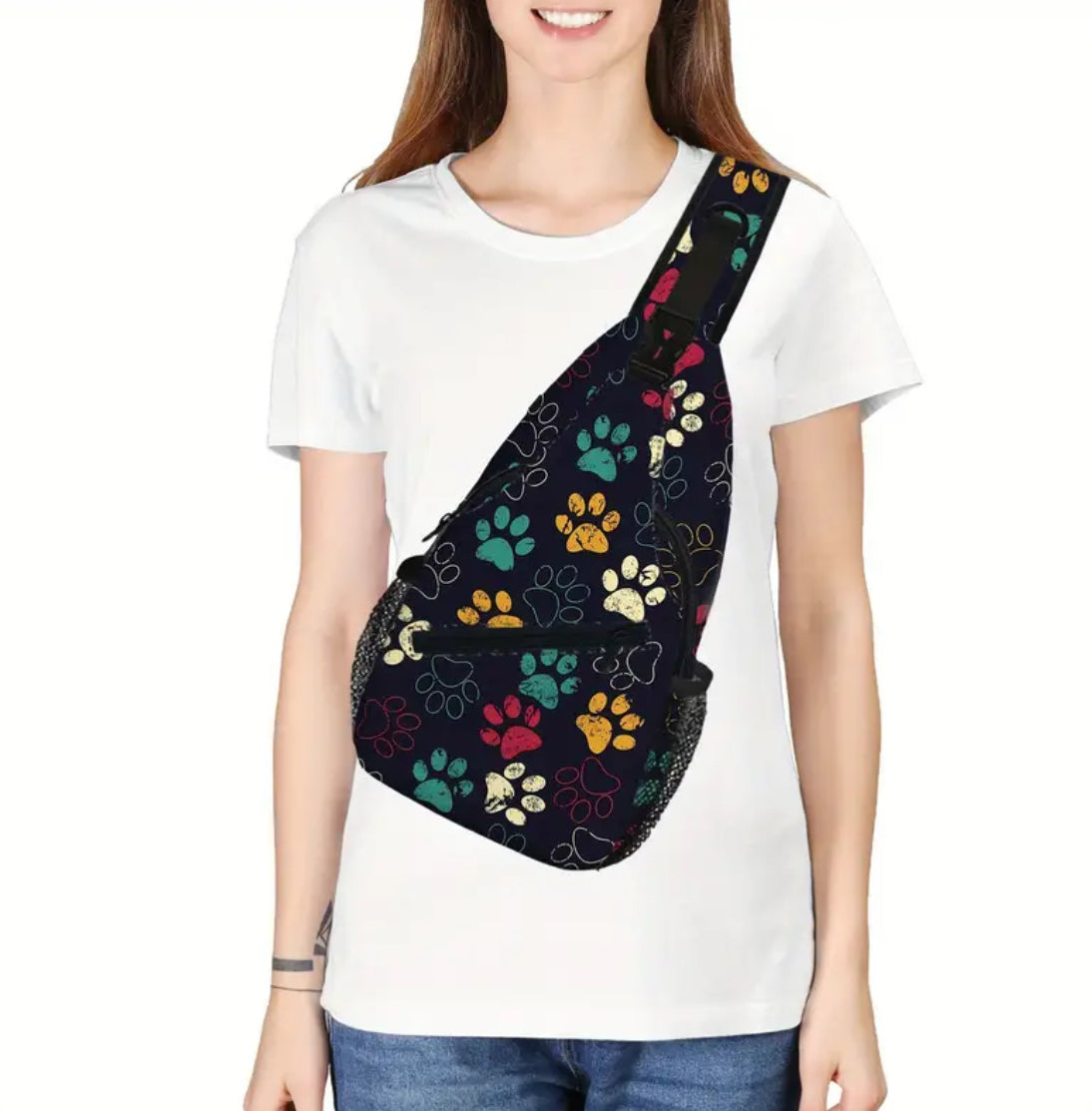 Puppy Print Crossbody Bag