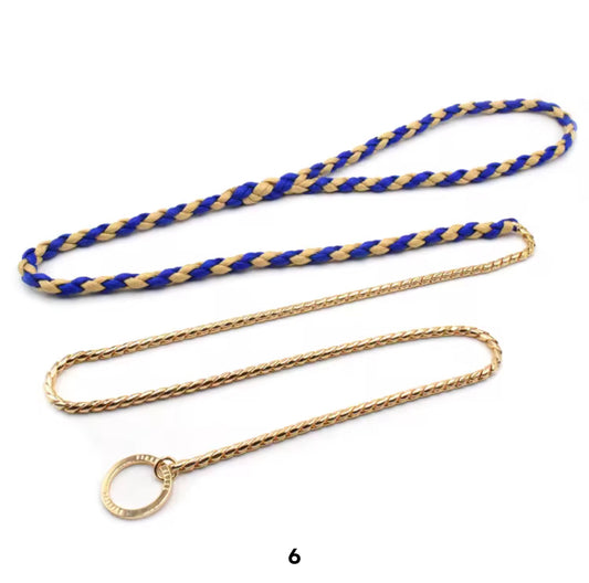 Multicolor Rope Training Leash 50"