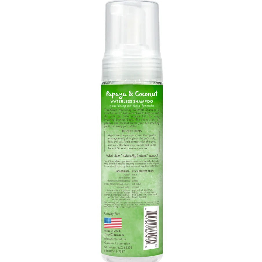 PAPAYA AND COCONUT FOAMING WATERLESS SHAMPOO for Pets