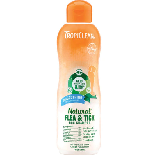 NATURAL FLEA & TICK SHAMPOO, PLUS SOOTHING FOR DOGS