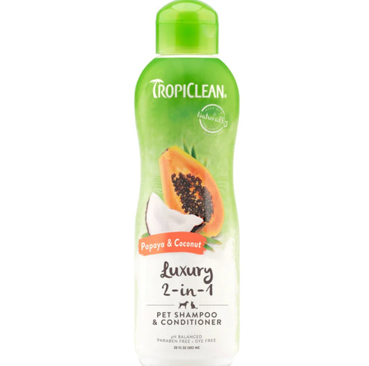 TROPICLEAN PAPAYA & COCONUT LUXURY 2-IN-1  for Pets