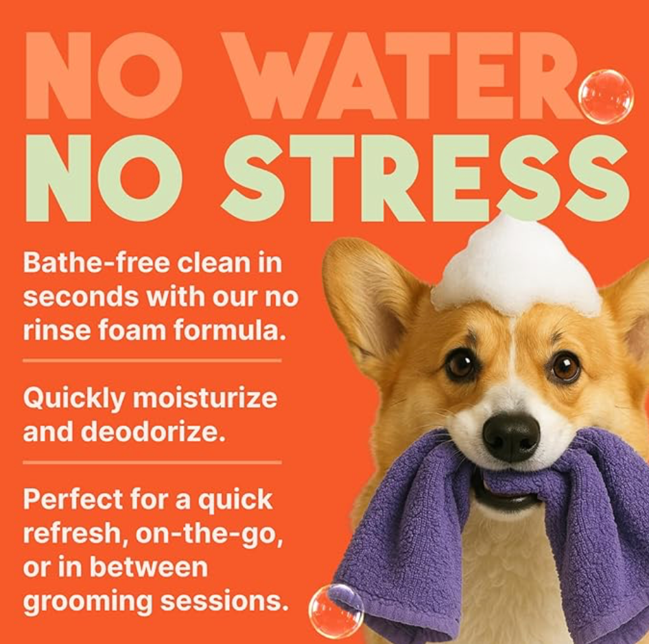 PAPAYA AND COCONUT FOAMING WATERLESS SHAMPOO for Pets