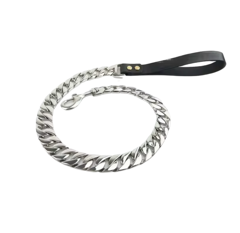 SILVER LUXURY CUBAN CHAIN LEASH