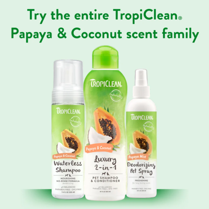 TROPICLEAN PAPAYA & COCONUT LUXURY 2-IN-1  for Pets