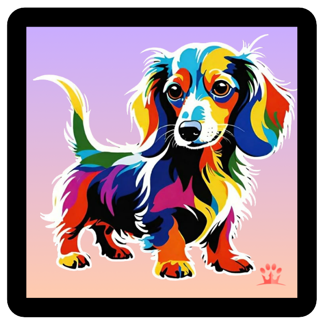 COLORFUL LONG HAIR DACHSHUND PATCH