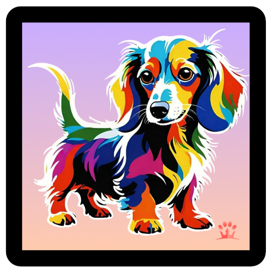 COLORFUL LONG HAIR DACHSHUND PATCH