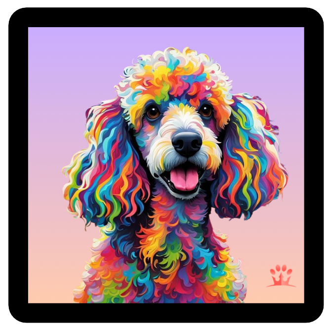 COLORFUL POODLE PATCH