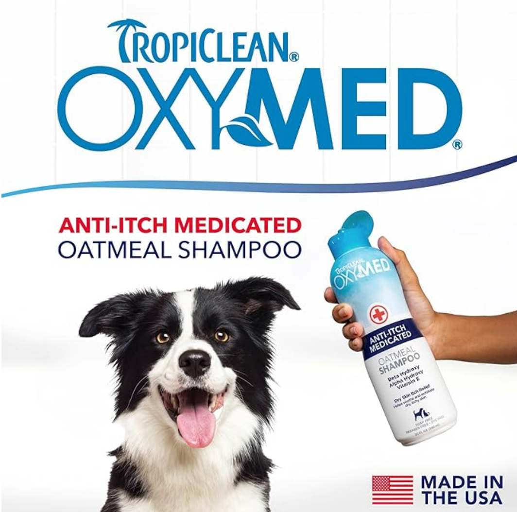 TROPICLEAN OXYMED ANTI-ITCH MEDICATED SHAMPOO FOR DOGS AND CATS