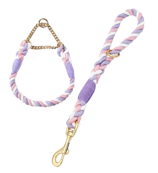 ⭐️NEW ITEM⭐️ BRAIDED DOG LEASH AND COLLAR SET