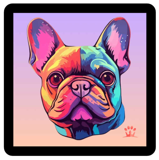 COLORFUL FRENCH BULLDOG PATCH