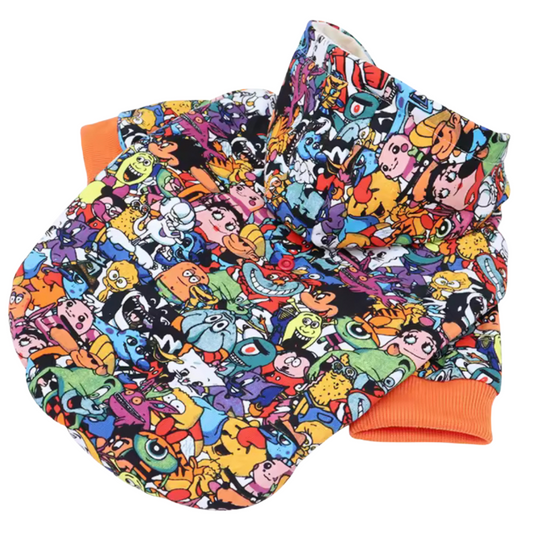 CARTOON REVERSIBLE DOG HOODIE