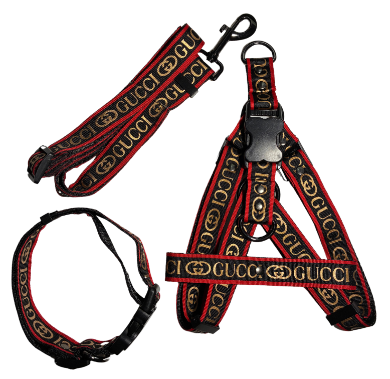 LUXURY DESIGNER DOG HARNESS SET (3PCS)